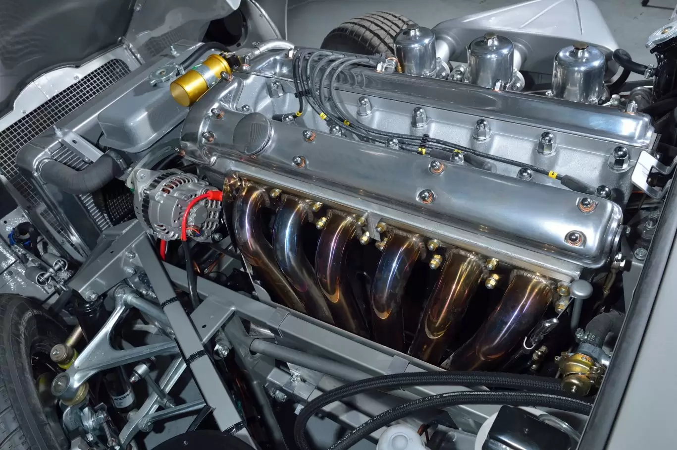 Fuel injection engine on Jaguar E Type S1 4.2 1967