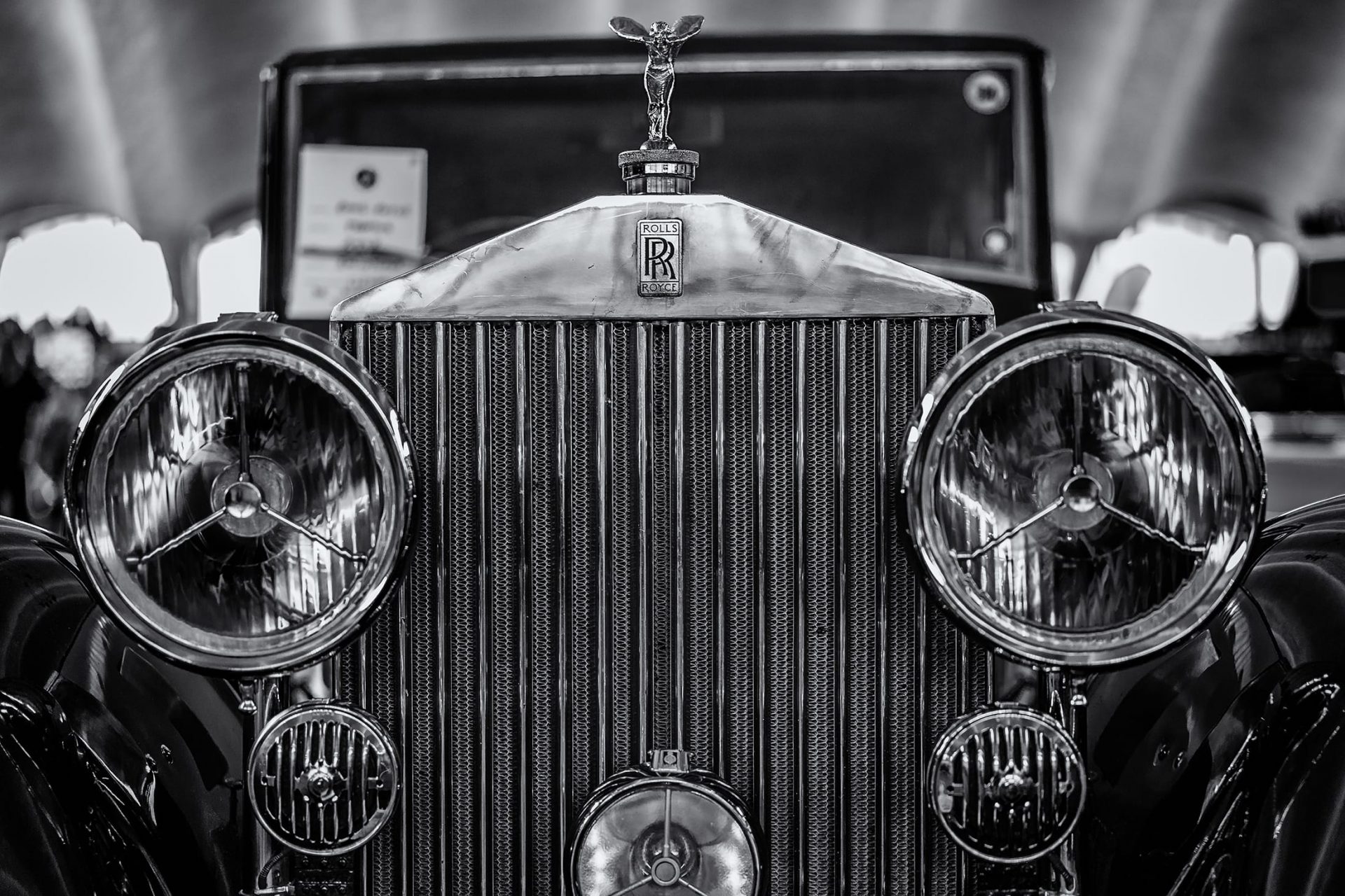 Front view of classic Rolls Royce