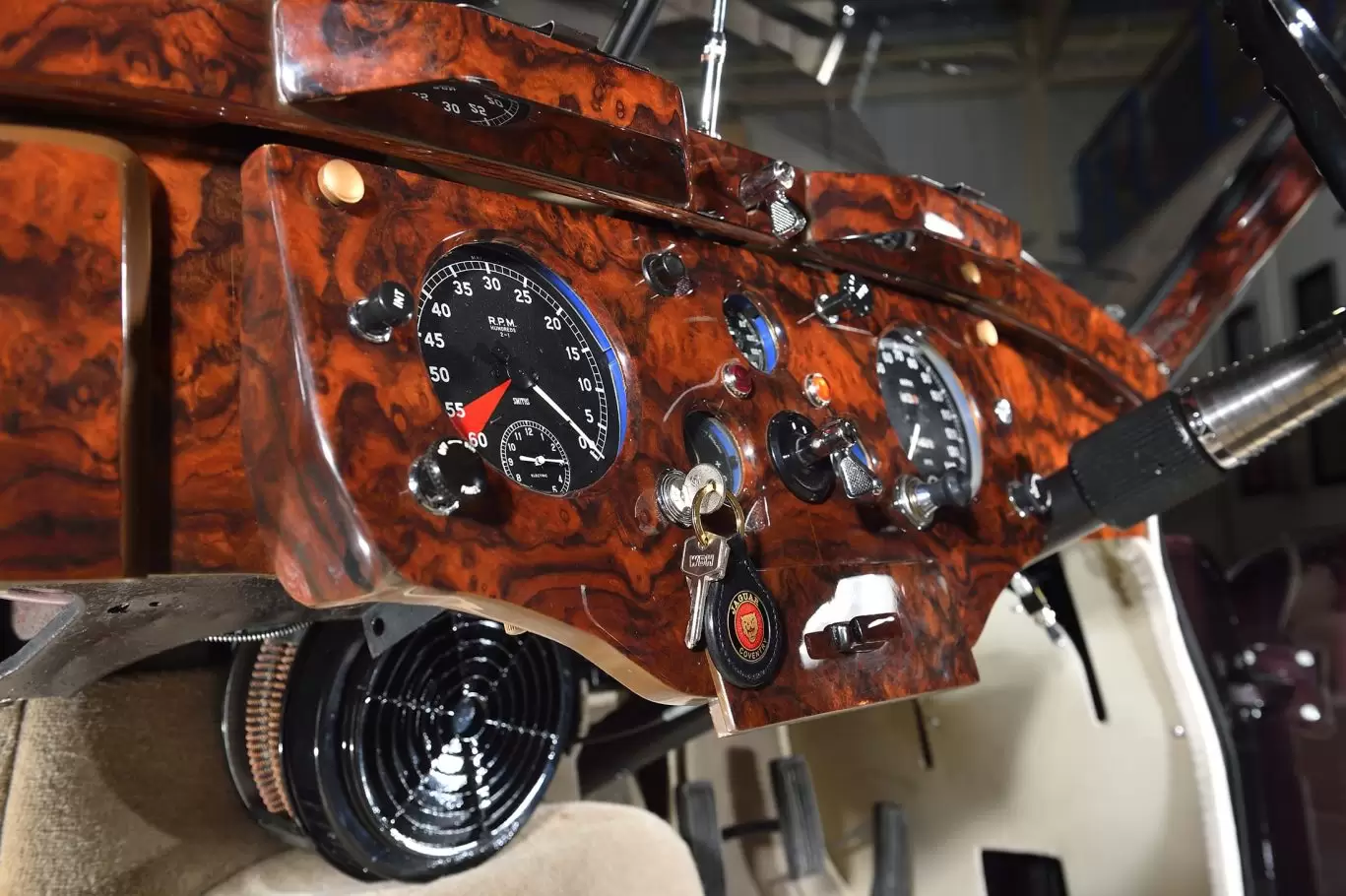 Dashboard of classic Jaguar