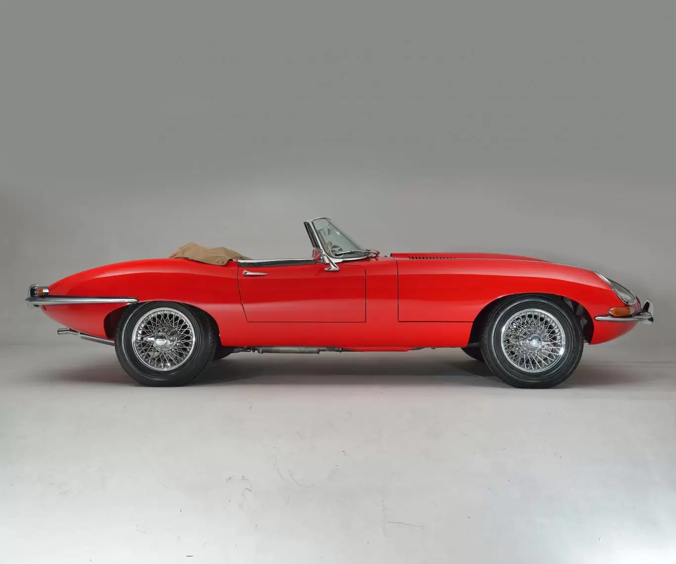 Side view of red Roadster